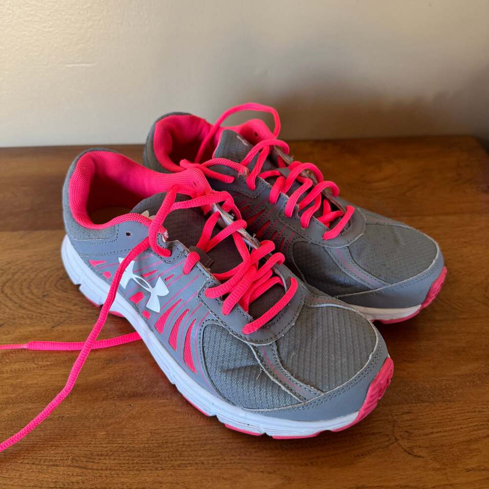 Under Armour Women's Dash RN Running Shoes Grey/Pink 1252308-036